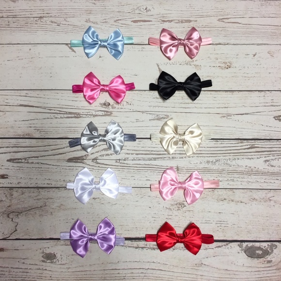 NEW Cute Little Bow Headbands / Various Colors - Picture 3 of 4